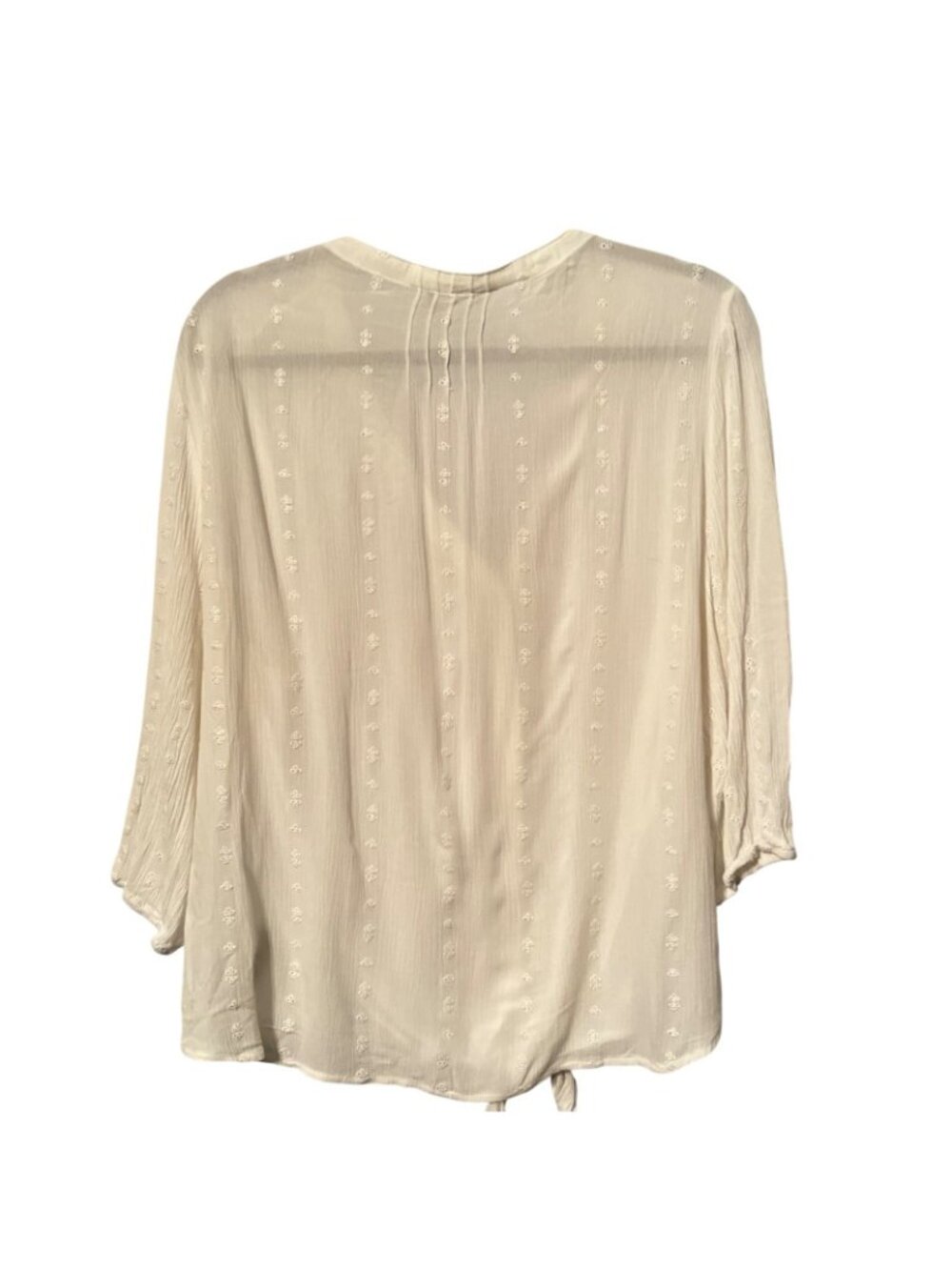 Bob Timberlake Womens White Embroidered Tie-Front Blouse Size Xl women blouse - Picture 9 of 11